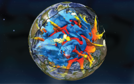 Modellbild interne Dynamik des Erdmantels.