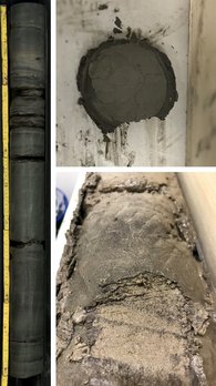 Drill core from the Hettang sandstone, retrieved in the frame of the research drilling GeoFern