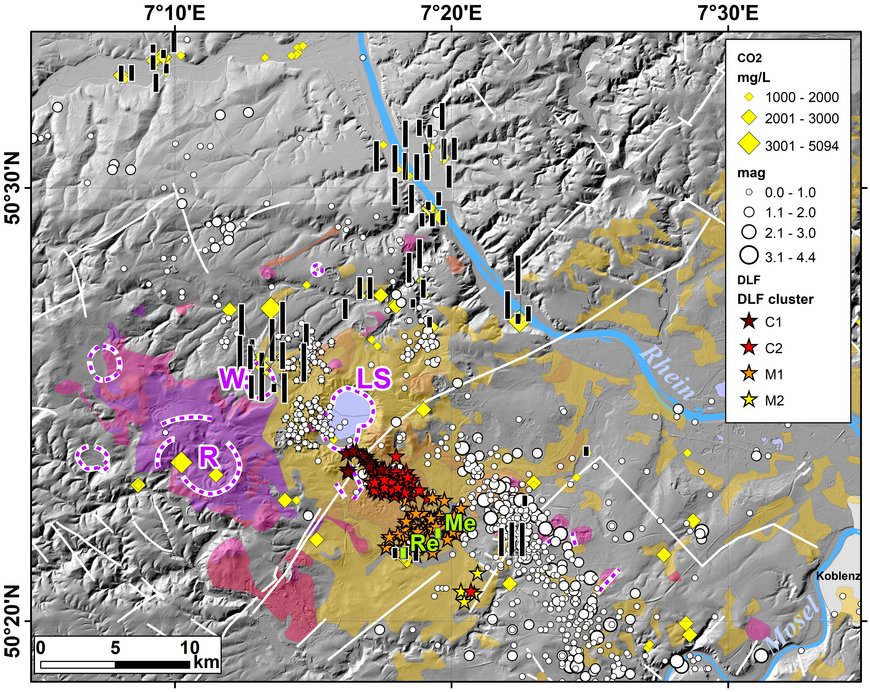 Figure shows the Geodynamic information and multiscale data in the Eastern