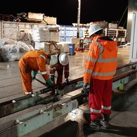 Core inspection at the geothermal drilling Gt P14  in Potsdam, Germany, 2023