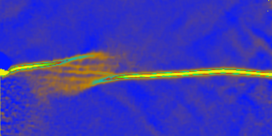 Surface shear strain during fault linkage