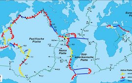 Karte der Plattengrenzen