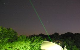 The picture shows the laser station in night mode.