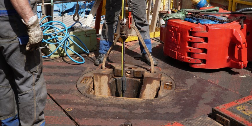 open-hole section of a deep geothermal borehole