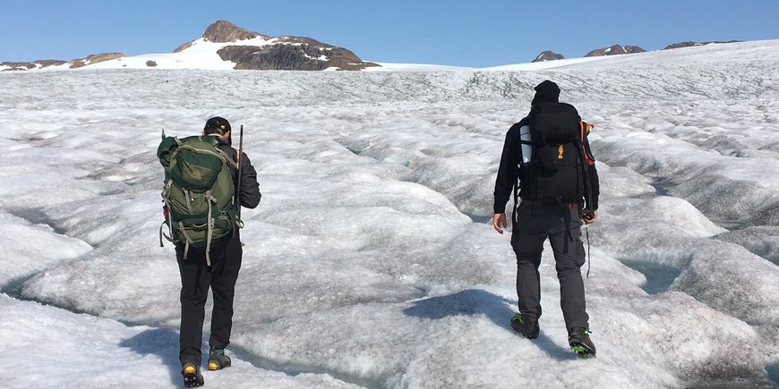 Mittivakkat-Gletscher, Grönland. Juli 2019. INTERACT-Projekt AirMiMic