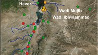 Sampling locations of the PRO-HYDRO project and previously published studies by Palchan et al. (2018) and (2019) used for Sr and Nd sediment provenance analyses.