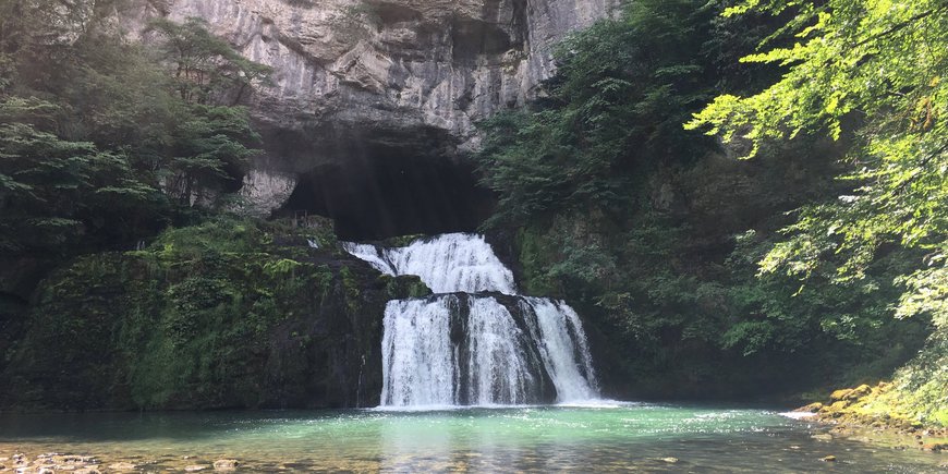 The Lison spring in the French Jura mountains.