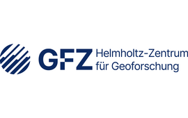 The GFZ logo: on the left a circle made up of lines of different thicknesses that could represent a mountain range, in the middle: the letters G F Z, with the F having a gap at the intersection of the lower line, on the right: the name of the Helmholtz Centre for Geosciences.