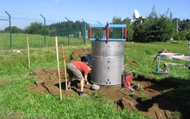 Lysimeter am Standort Wettzell, Bayerischer Wald.